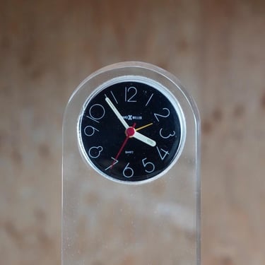 Howard Miller Post-Modern Lucite Desktop Clock 