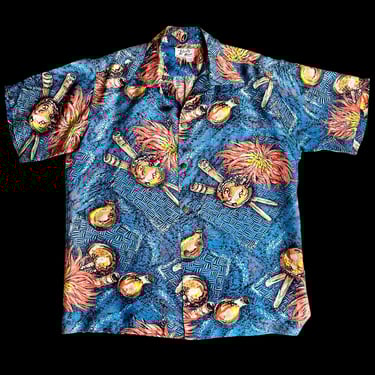VINTAGE The Ono By Liberty House Hawaiian 1/4 Button Down