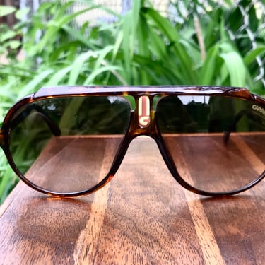 Vintage Carrera Sunglasses 80s 5512 Aviator Tortoise Shell Oversize Hip Hop  | Fly Times Vintage | Chicago, IL