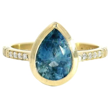 Azurblau Montana Sapphire Solitaire Ring