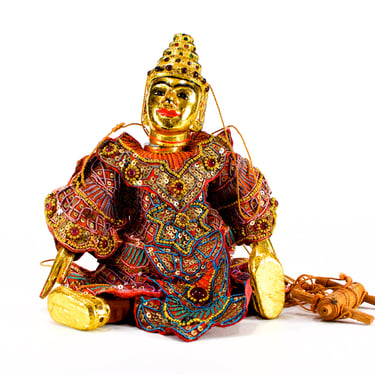 VINTAGE: Rare Old Burmese Puppet Marionette - Thailand - Asian Marionette - Hand Carved Horse - SKU 25-A-00011695 