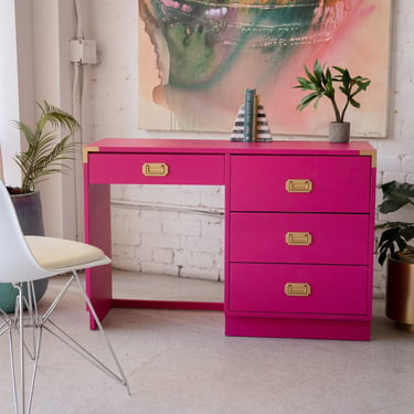 Vintage Hot Pink Desk