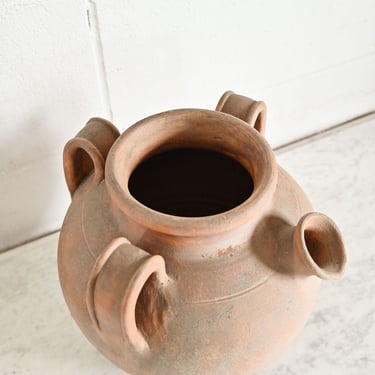 antique french stoneware oil vessel