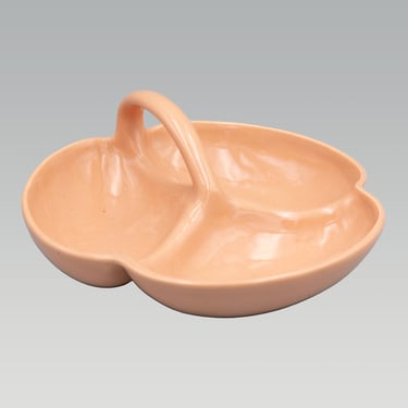 Gladding McBean GMB El Patio Tableware Coral Gloss Relish Dish | Vintage California Pottery Franciscan Ware 