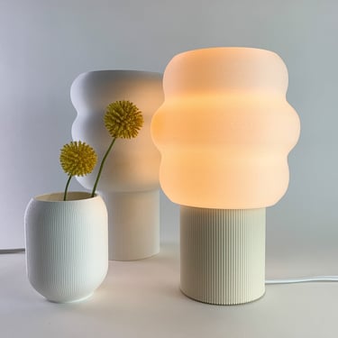 JELLI Table Lamp - Ice Cream Lamp - Squiggle Lamp - Wavy Lamp - Desk Decor - Sustainably made by Honey & Ivy Studio in Portland, OR 