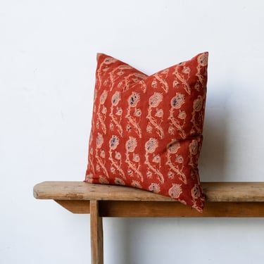 Block Print Pillow Cover | Rupa Saffron
