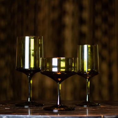 Set of Green Glasses