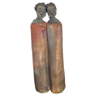 &quot;Sisters&quot; Two Women Ceramic Sculpture