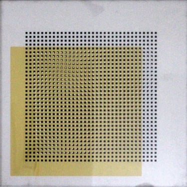 Jesus Rafael Soto Untitled from the Sotomagie Series (Yellow) Signed 1967 Op Art 