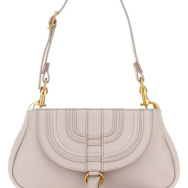 CHLOE Light pink leather small Marcie clutch
