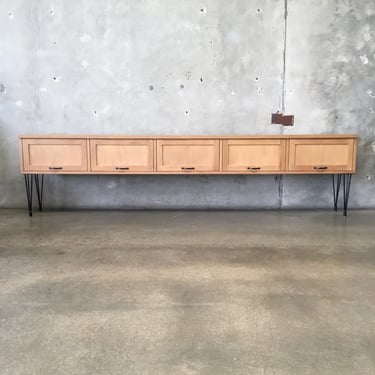 Large 10 Foot Credenza With Hair Pin Legs