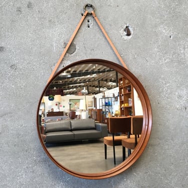 Wall Mirror in Teak Produced by Glas Mäster, Sweden 1960s