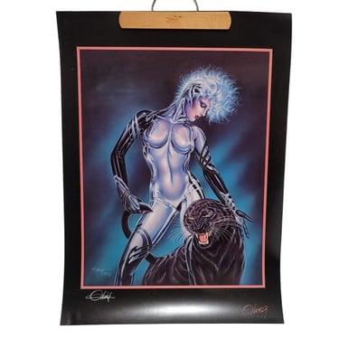 Olivia De Berardinis Signed Poster Bane Industrial Panther Steampunk Fantasy 30