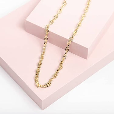 14k Gold Mariner Chain Link Necklace