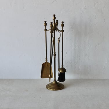 French Style Small Scale Fireplace Tool Set Mid-Century 