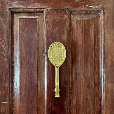 Tennis Racquet Door Knocker, Vintage Solid Brass Door Knocker 