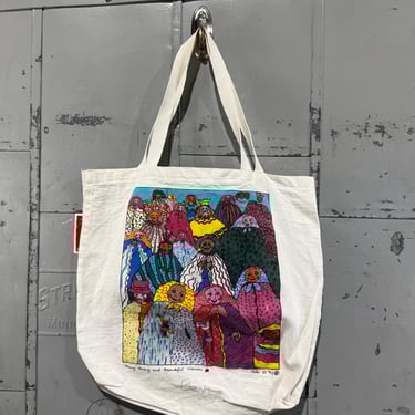 Vintage Artistic kiki suarez art Tote Bag Medium Canvas Carryall 