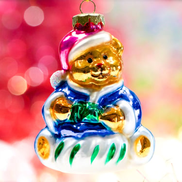 VINTAGE: Bear Figural Blown Glass Ornament - Thomas Pacconi Classics Museum Series - Collection - Replacement - SKU 28 29-B-00033719 