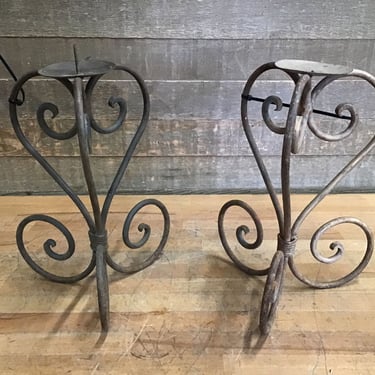 Pair of Iron Candle Holders (Tacoma)