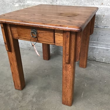 Solid Oak Side Table (Seattle)