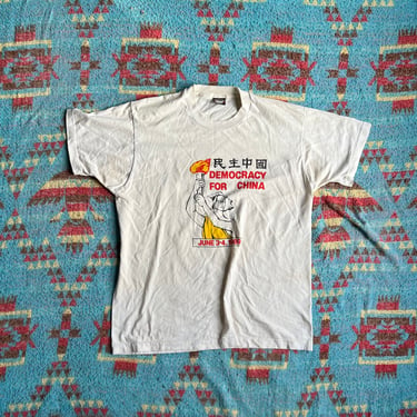 Vintage 1989 Democracy for China T-Shirt 