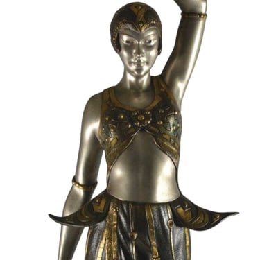 Armand Godard Tall Dancer Rare Art Deco Sculpture 