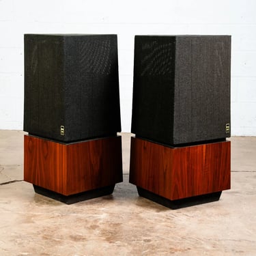 Mid Century Modern Speakers ESS AMT 1 Walnut Vintage Speaker Floor 2 Way Pair
