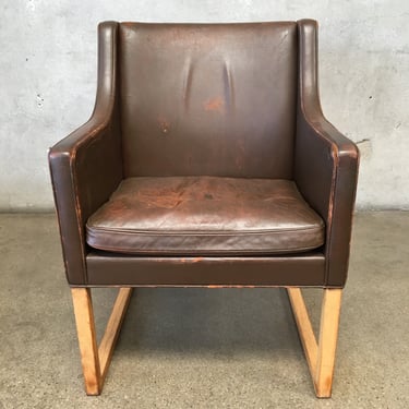 Mid Century Borge Mogensen Model 3246 Leather Arm Chair