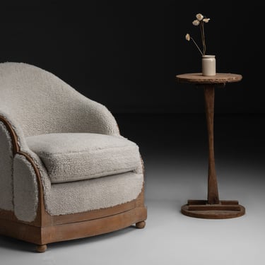 Shearling Chair / Primitive Pedestal