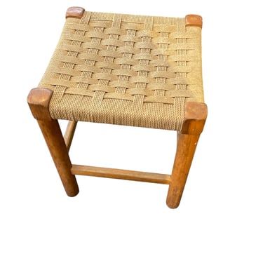 Single French 1950's Woven Stool