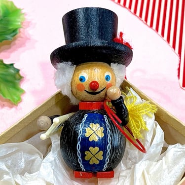 VINTAGE: Germany Wooden Ornament - Wood Ornament - Christmas Ornaments 