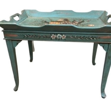 Floral Painted Table w Removable Tray EK221-253