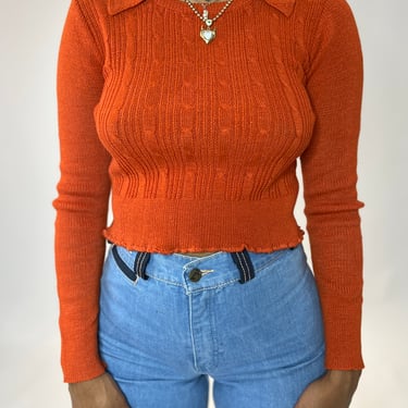 70s Burnt Orange Sweater