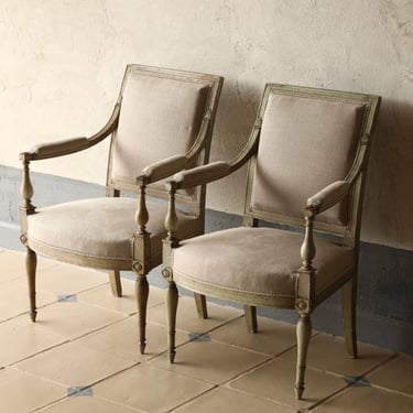 Pair of Directoire Arm Chairs