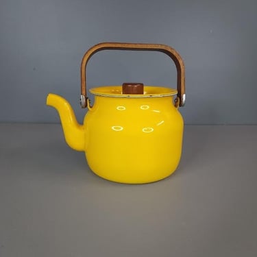 Yellow Copco Enamel Teapot 