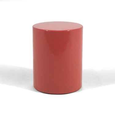 Metro Cylindrical Side Table/ Pedestal Desert Red