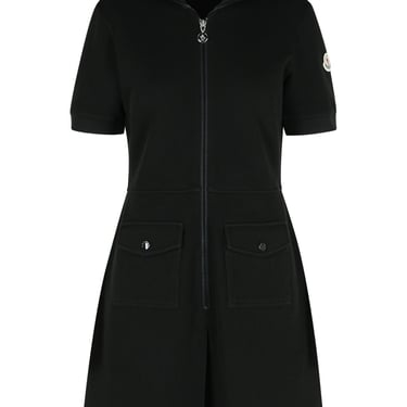 Moncler Black Cotton Blend Dress Women