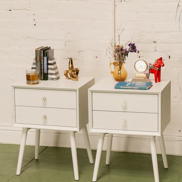 White Vintage Nightstands