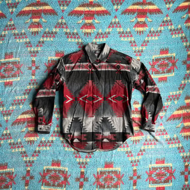 Vintage 1990s Womens Woolrich Southwestern Shirt 
