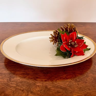 Vintage Oval Serving Platter Bohemia Czechoslovakia for Macy's 