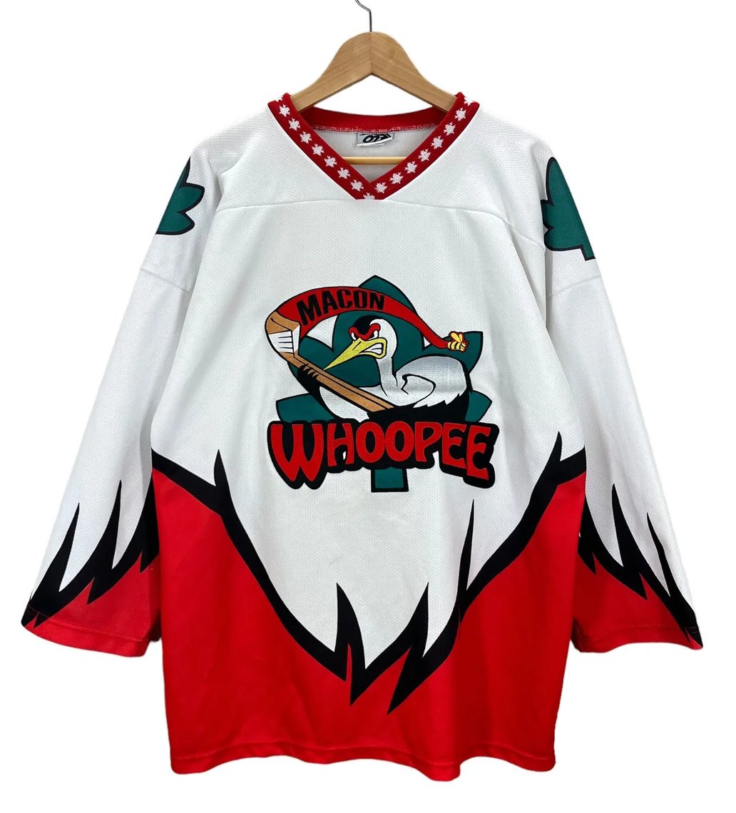 Vintage 2001 Macon Whoopee ECHL Hockey Jersey Adult Large Rare Downtown Generations Laveen AZ