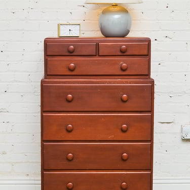 Cherry Solid Wood Vintage Highboy
