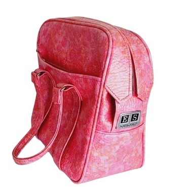 Vintage 60s Pink Mod Luggage Bag Samsonite Tote 