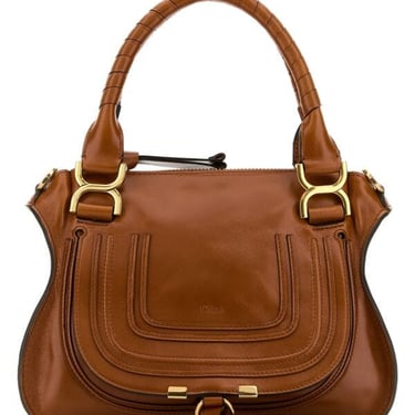 Chloe Woman Brown Leather Small Marcie Handbag