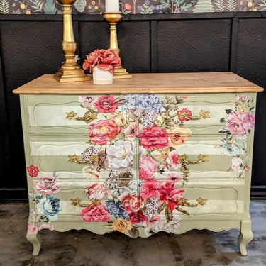 Hand Painted French Provincial Dresser
