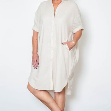 Aly Dress - Natural Linen