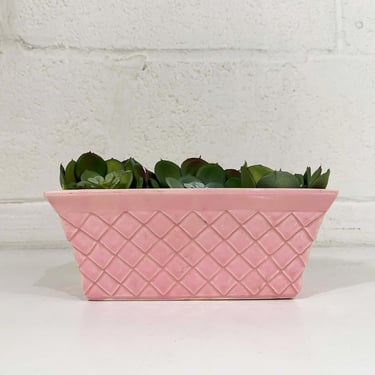 Vintage Pink McCoy Planter Art Deco Powder Ceramic Pottery Mid-Century Pot MCM USA 1950s 1960s 