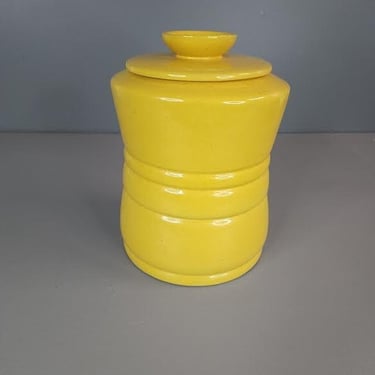 Frankoma Pottery 26F Harvest Sunflower Yellow Canister Jar 