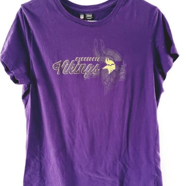Womens pre-owned Size XL Vikings purple short sleeved Tshirt tshirt 