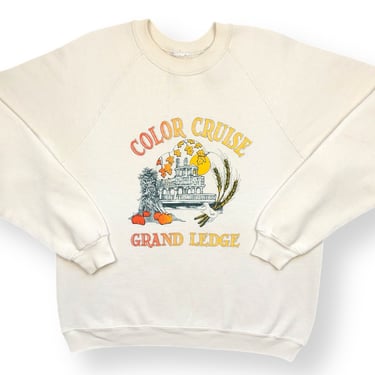 Vintage 80s Color Cruise Grand Ledge Michigan Graphic Crewneck Sweatshirt Pullover Size Large 